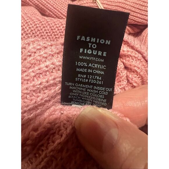 Fashion To Figure Dusty Rose Wrap Sweater Sz 2 (2) NWT - Picture 5 of 8